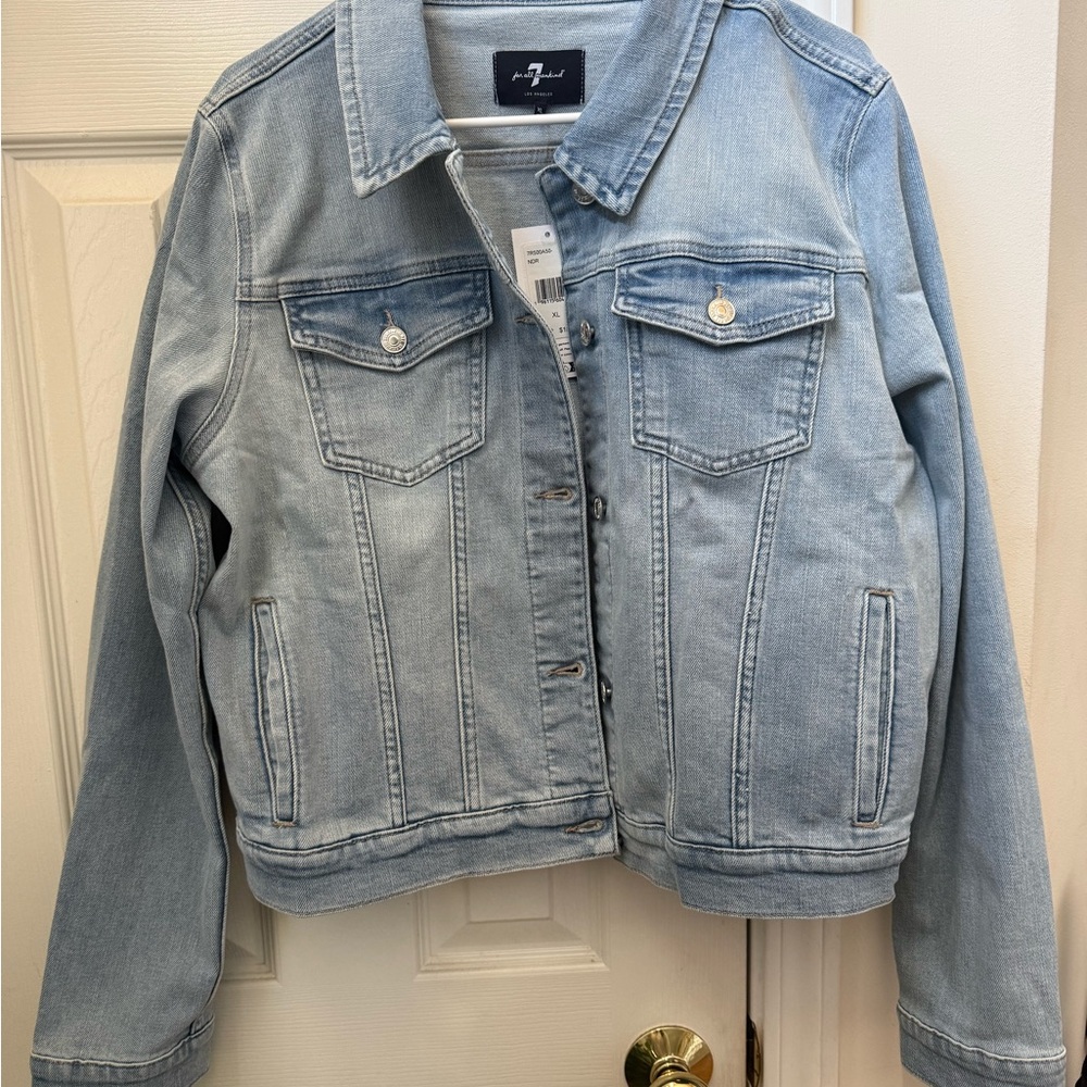 7 For All Mankind Light Wash Jean Jacket